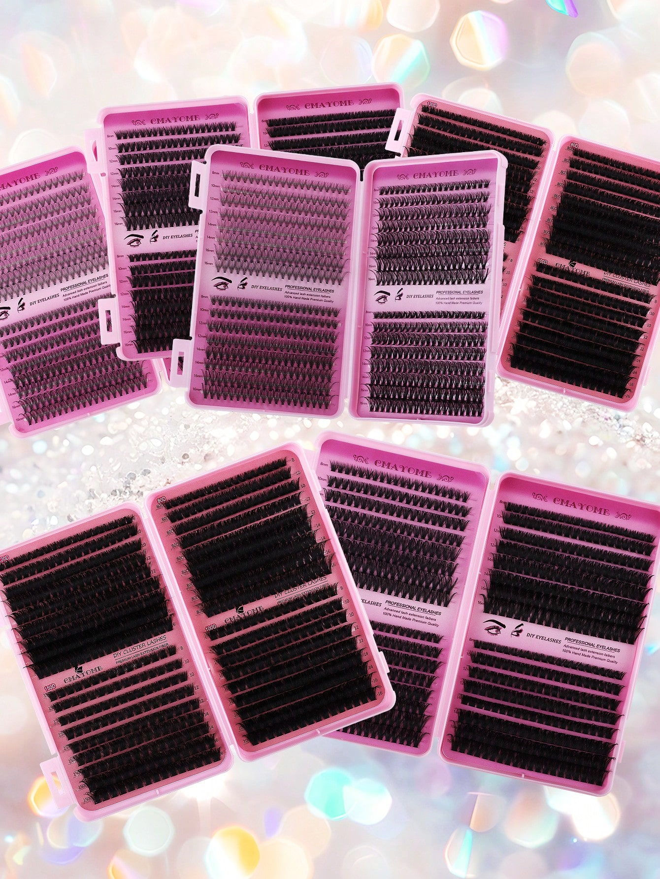 640/621pcs Eyelash Extension Set - Reusable, Lightweight And Easy To Apply