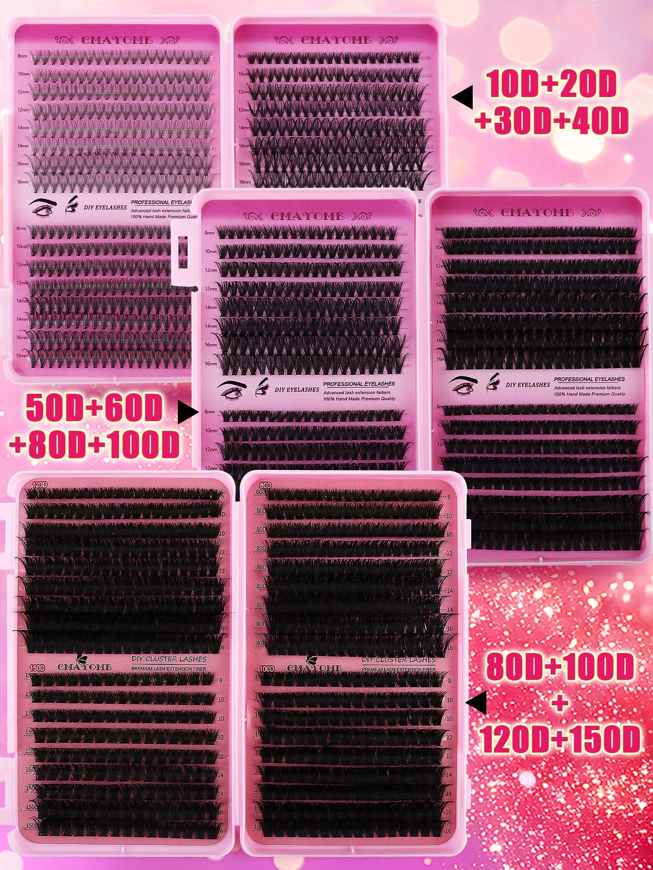 640/621pcs Eyelash Extension Set - Reusable, Lightweight And Easy To Apply - Image 2