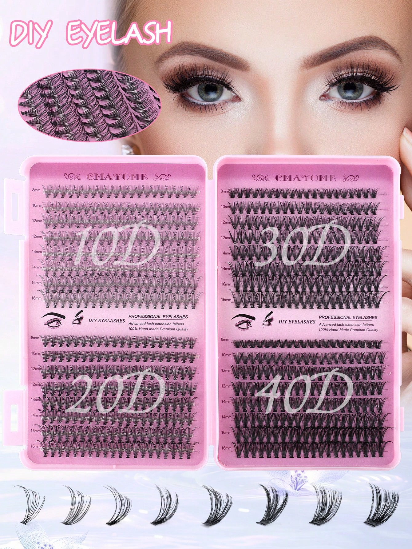 640/621pcs Eyelash Extension Set - Reusable, Lightweight And Easy To Apply - Image 3