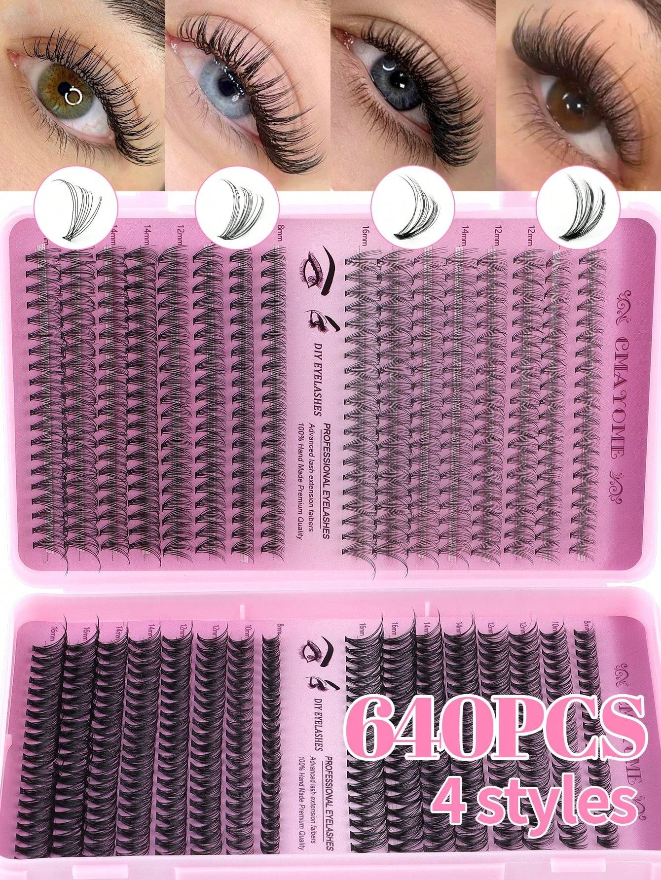 640/621pcs Eyelash Extension Set - Reusable, Lightweight And Easy To Apply - Image 5