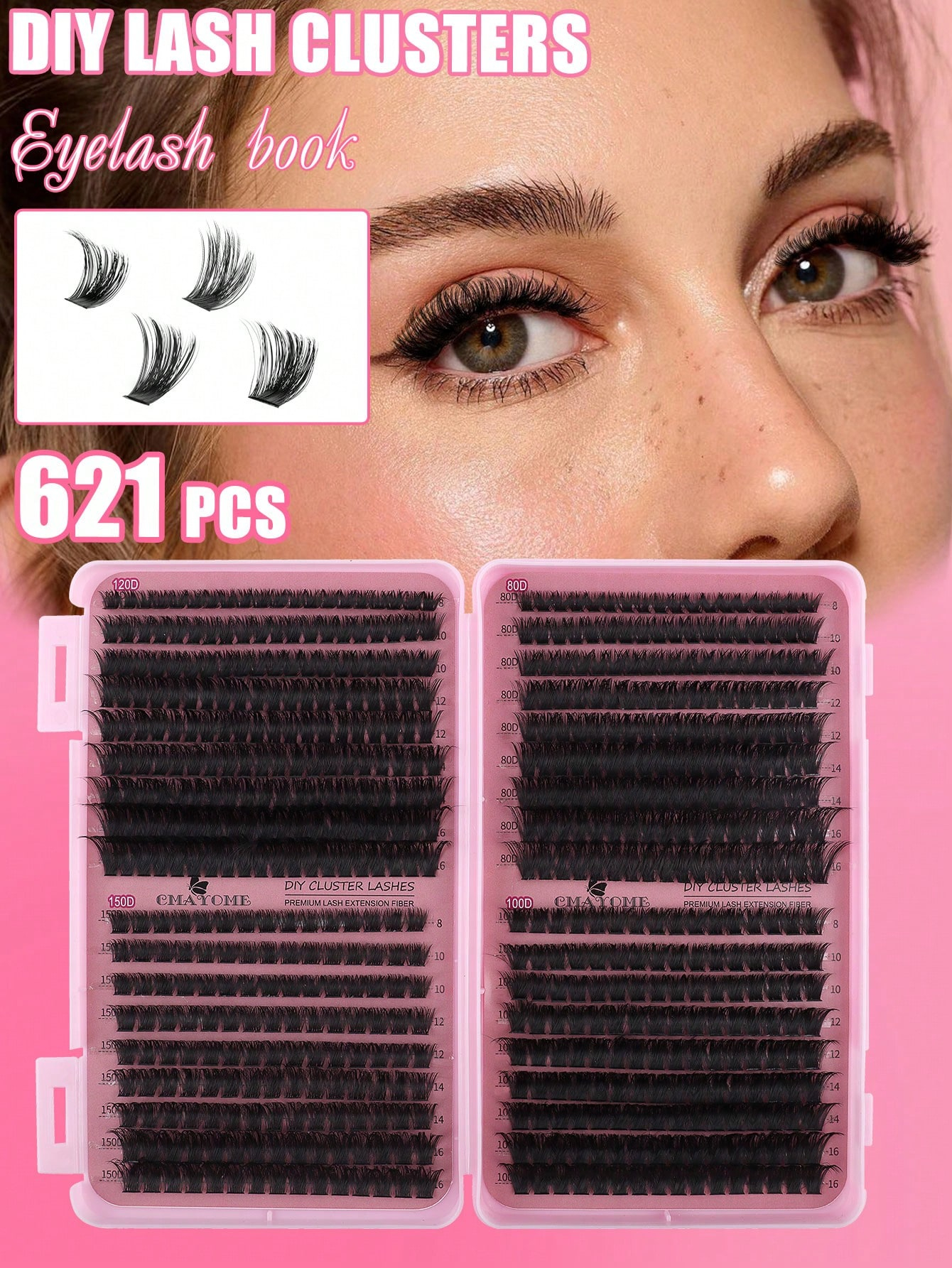 640/621pcs Eyelash Extension Set - Reusable, Lightweight And Easy To Apply - Image 7