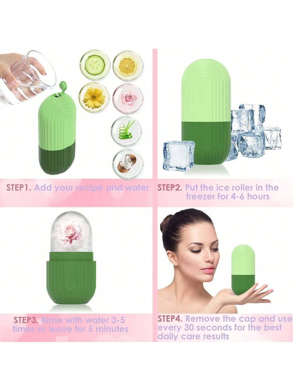 1pc Silicone Ice Face Roller - Massage Skin - Image 4