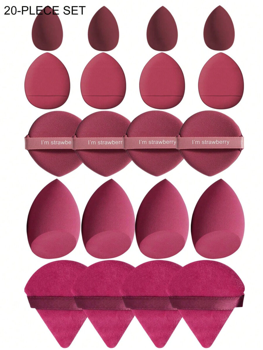 Makeup Tools Set Including:10PCS Makeup Sponges For Liquid Makeup+10PCS Mini Makeup Sponges For Liquid Makeup+10PCS Triangle Powder Puffs For Loose Powder And Makeup Setting+10PCS Air Cushion Powder Puffs For Facial Makeup+10PCS Mini Air Cushion Powder Puffs For Facial Concealer Makeup - Image 31