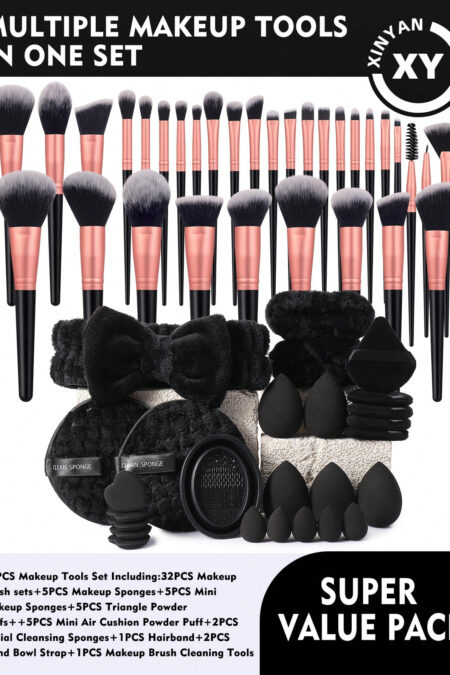 Makeup Tools Set Including:32PCS Makeup Brush Sets and More