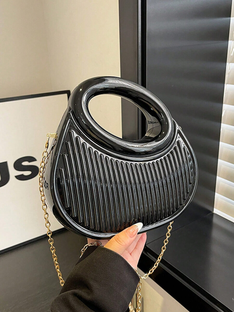 Lightweight, Business Casual Rhinestone Decor Bucket Bag Mini Drawstring Design - Image 9