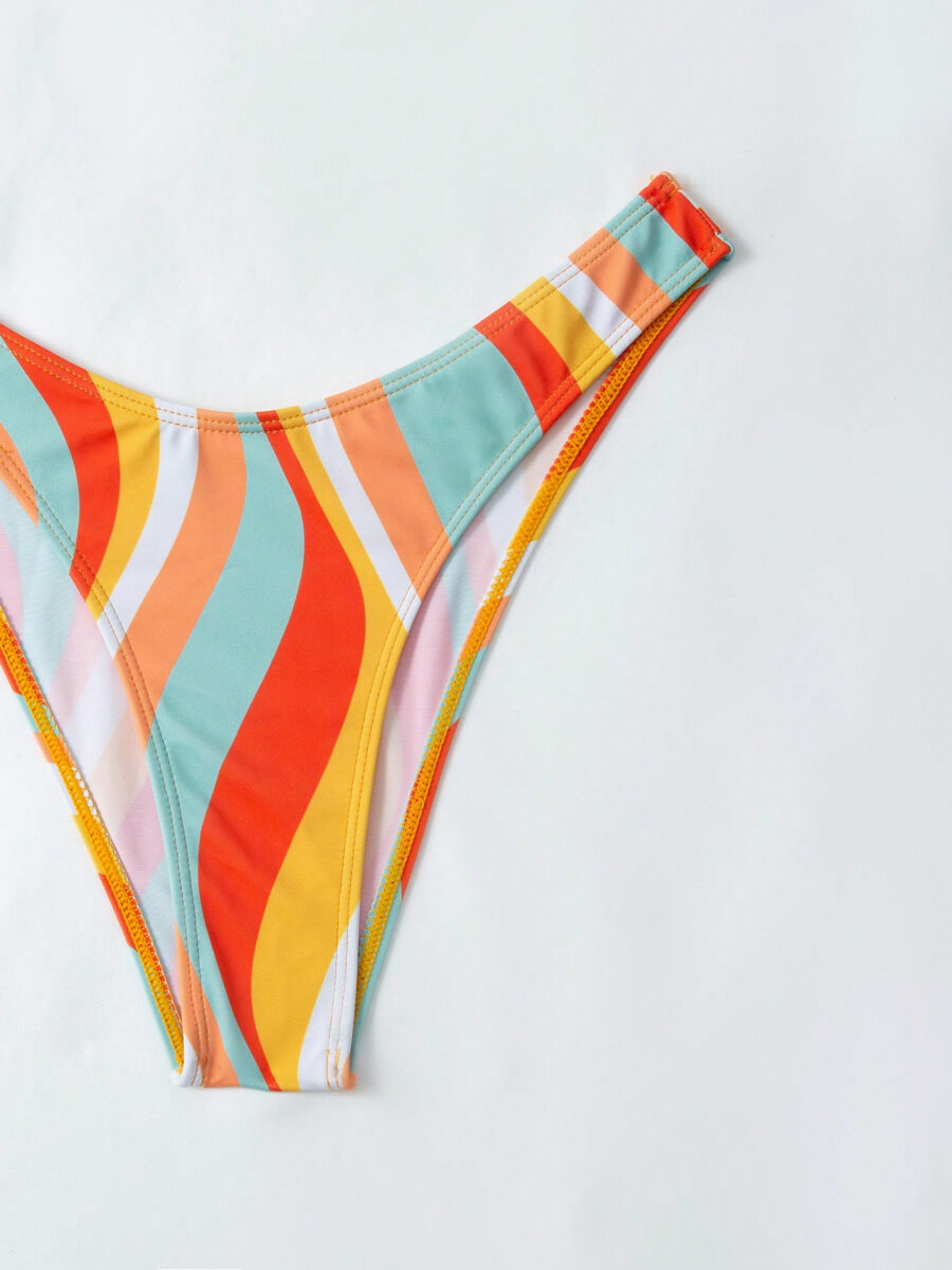 SHABREYA Swim Women's All Over Print Halter Neck 3-Piece Bikini Set With Separated Top And Bottom, Bikini Set Outfit Beach Swimwear Bathing Suit Summer,Summer Beach - Image 7