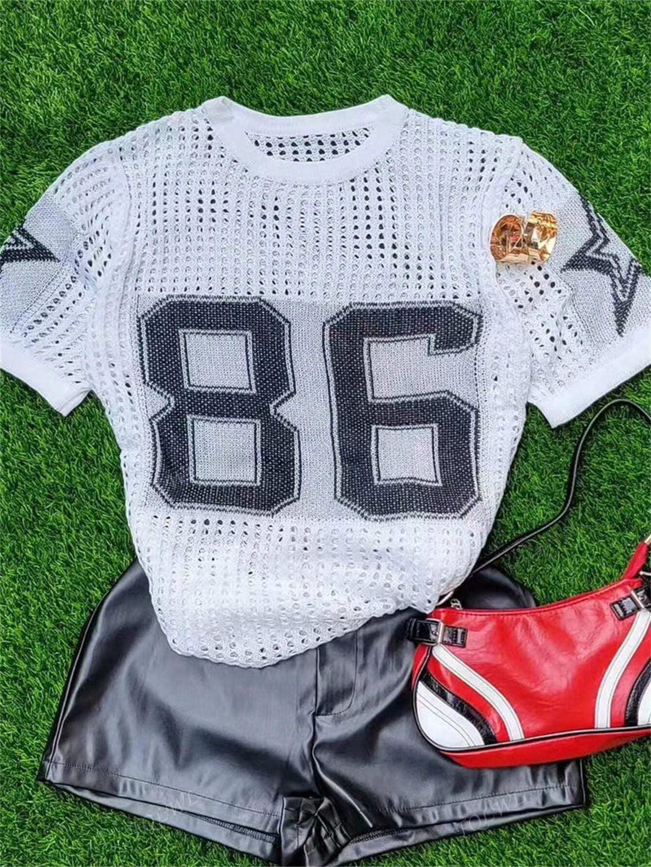 Summer Street Loose Tops Letter Print Short Sleeve Punk Y2K Streetwear For Women O-Neck Causal Fit Graphics Pullover Tees - Image 15