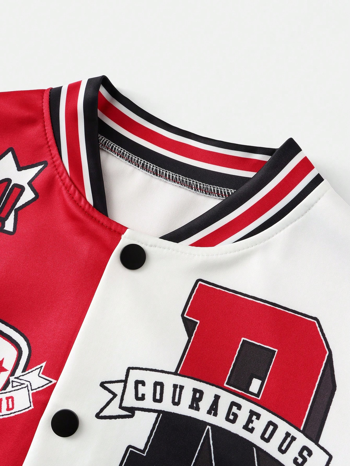 Slaydiva Autumn And Winter Casual Street Baseball Uniform Long-Sleeved Fitted Green And White And Black Logo Slogan All-Over Printed Women's Jacket-C - Image 20