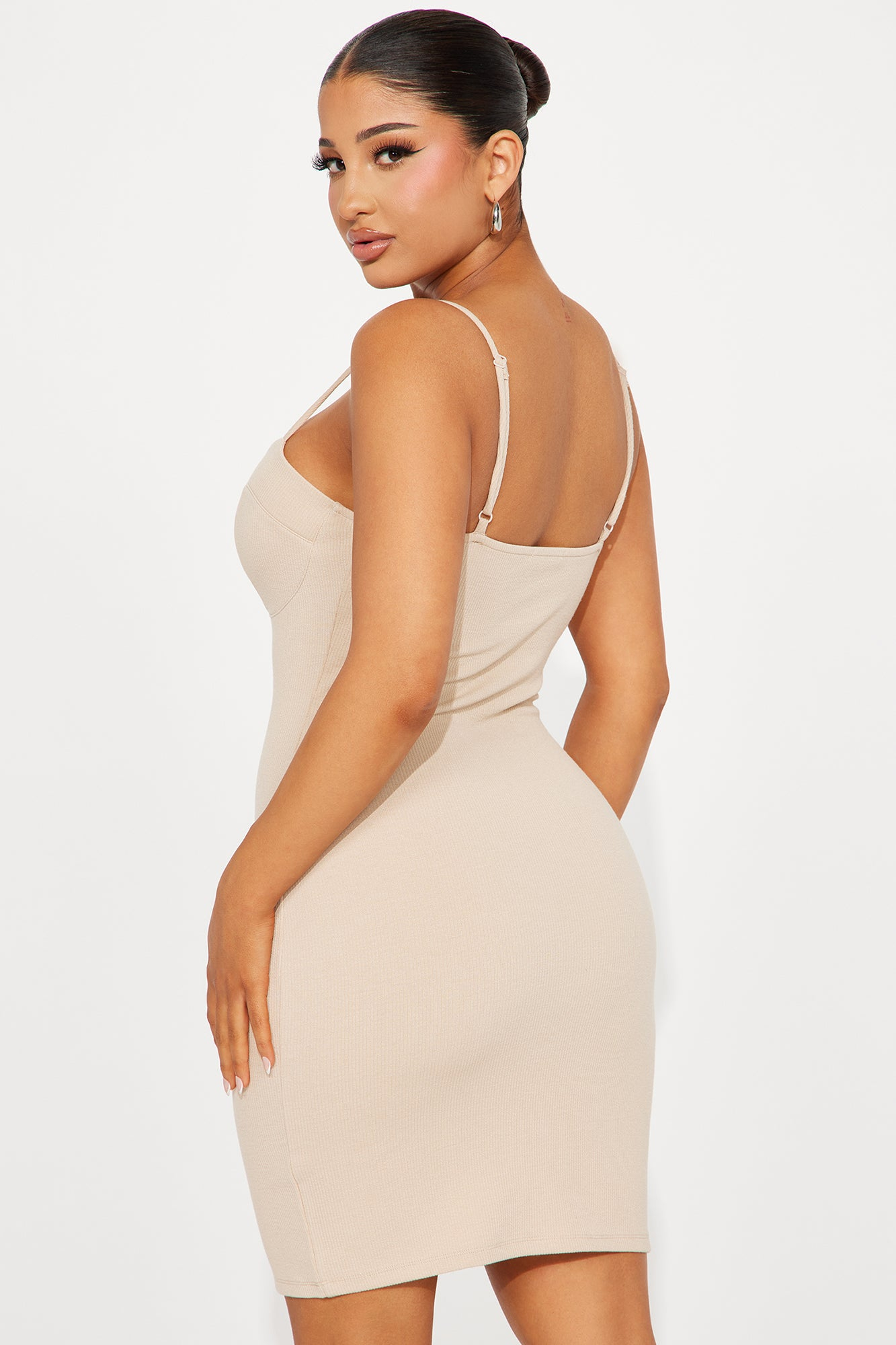 Beatrice Ribbed Mini Dress - Black - Image 9