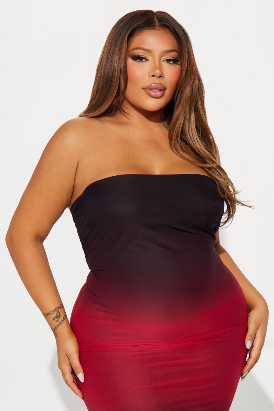 Amara Mesh Maxi Dress - Red/combo - Image 6