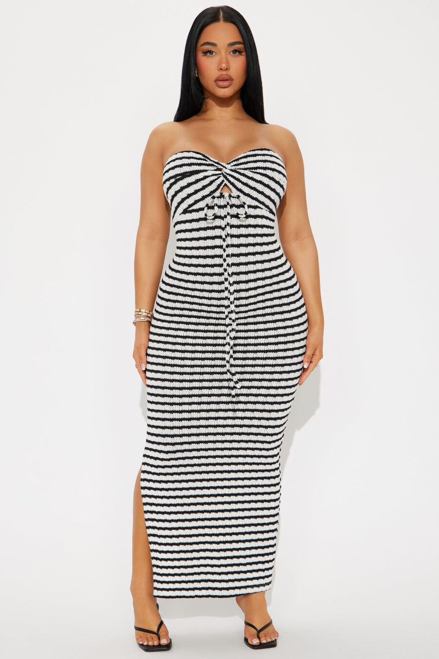 Taryn Textured Striped Maxi Dress - Image 7
