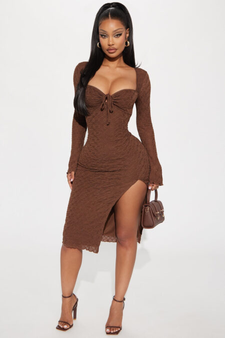 Elsa Textured Midi Dress