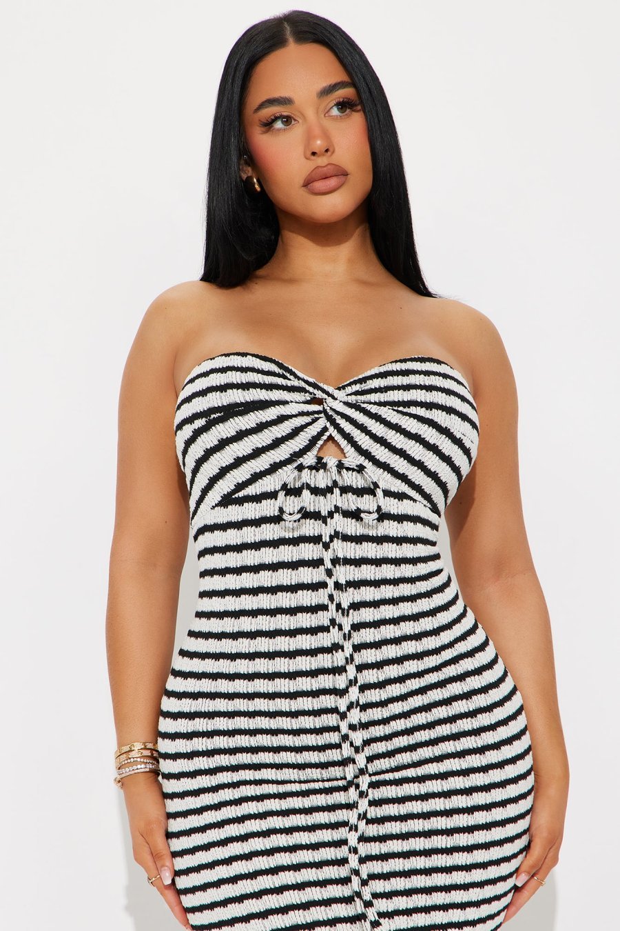 Taryn Textured Striped Maxi Dress - Image 8