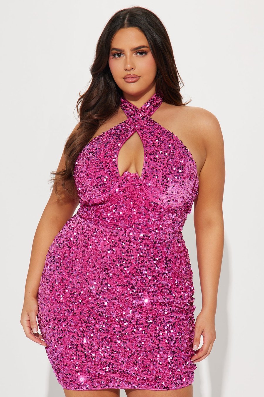 Vera Velvet Sequin Mini Dress - Image 7