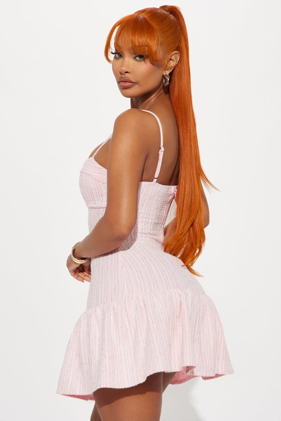 Work And Play Stretch Tweed Mini Dress - Image 3