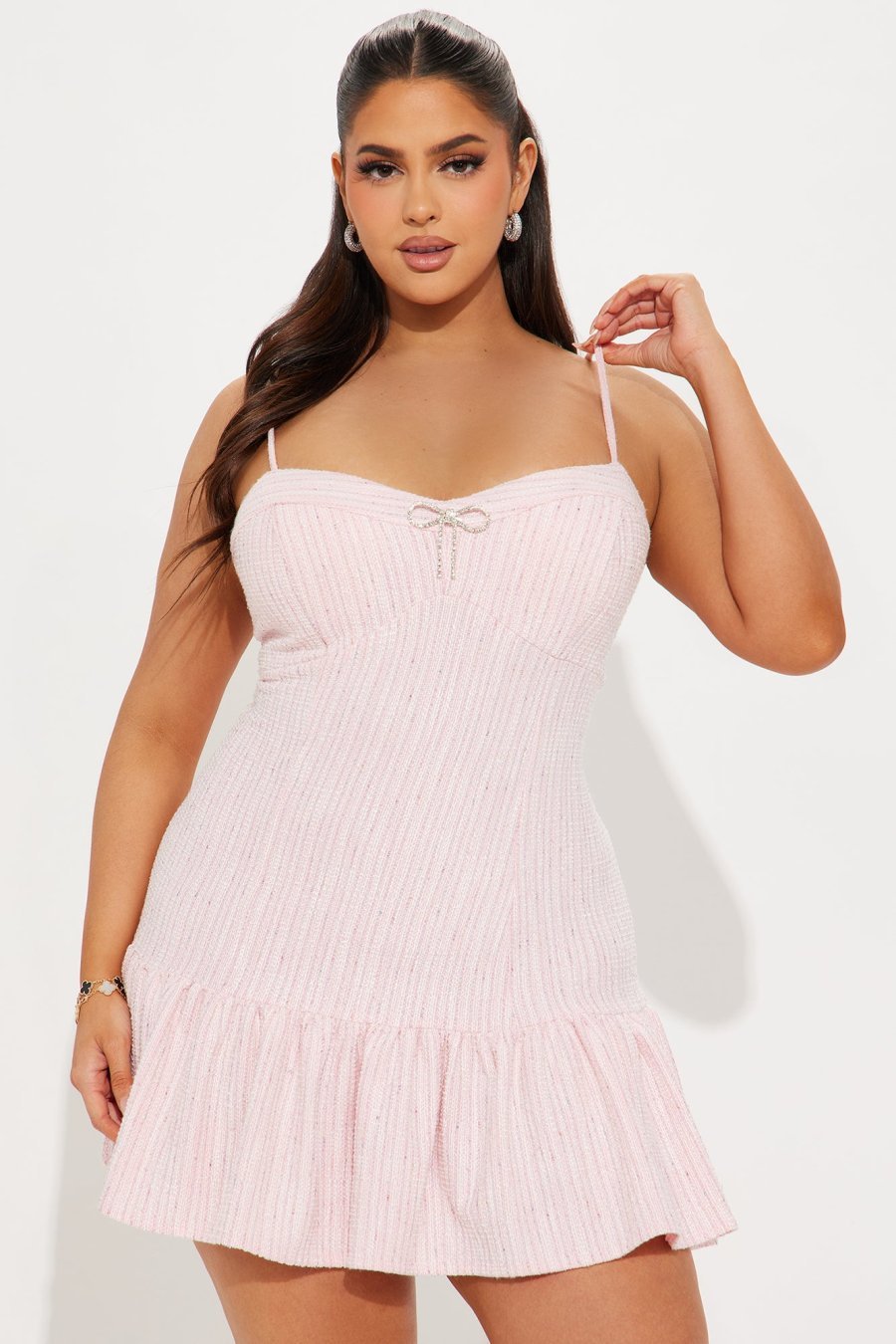 Work And Play Stretch Tweed Mini Dress - Image 4