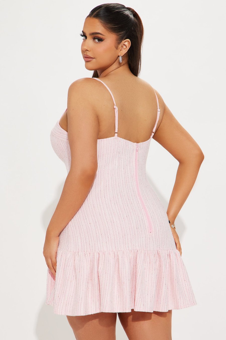 Work And Play Stretch Tweed Mini Dress - Image 6