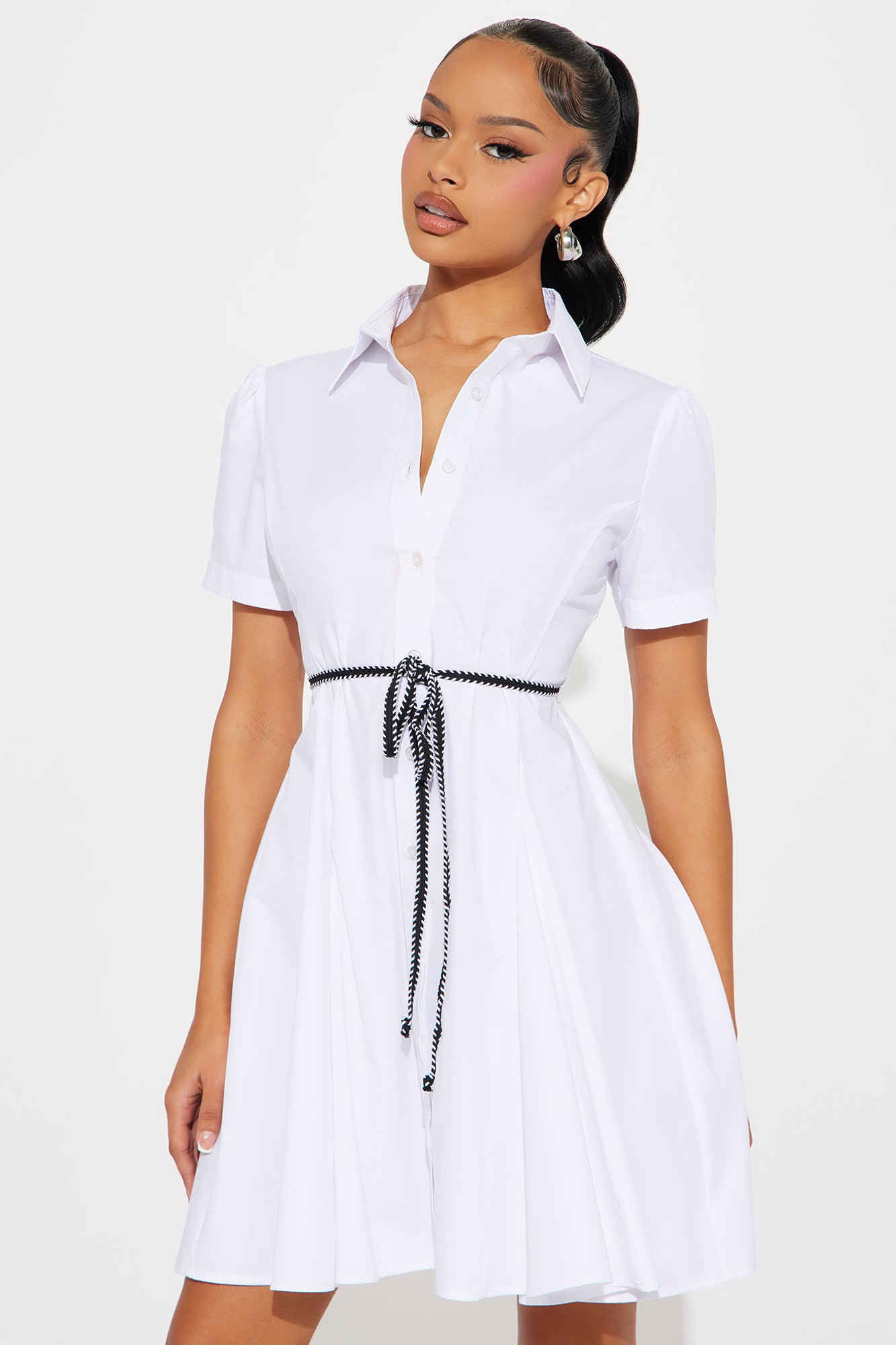 Corinne Mini Dress - White - Image 2