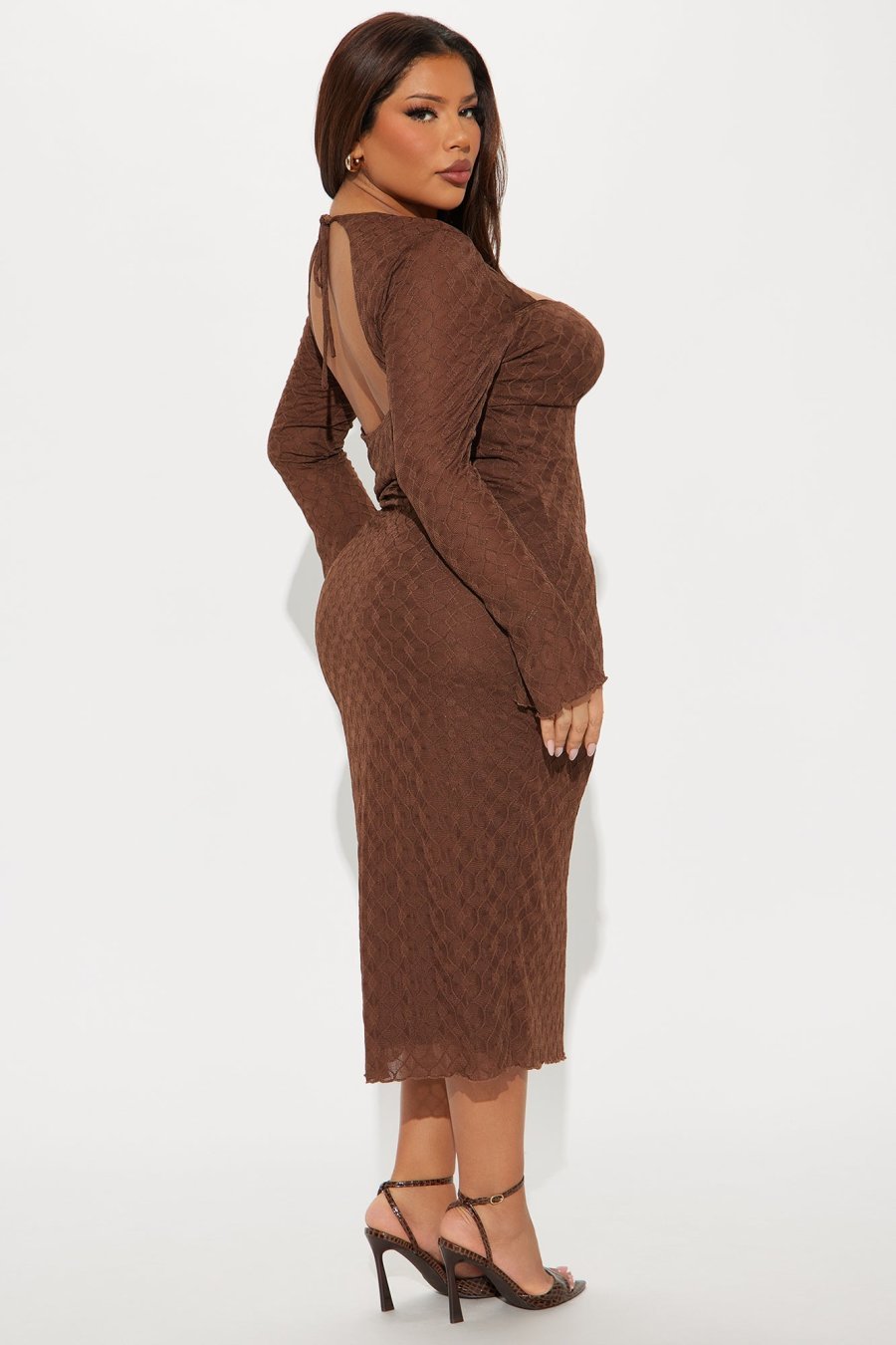 Elsa Textured Midi Dress - Image 6